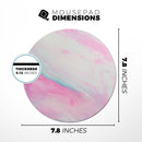 Marbleized Soft Pink// WaterProof Rubber Foam Backed Anti-Slip Mouse Pad for Home Work Office or Gaming Computer Desk