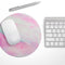 Marbleized Soft Pink// WaterProof Rubber Foam Backed Anti-Slip Mouse Pad for Home Work Office or Gaming Computer Desk