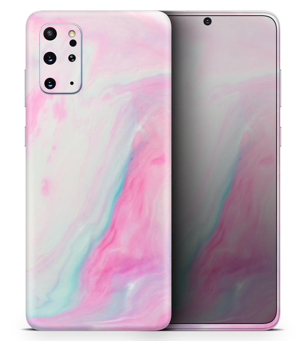 Marbleized Soft Pink - Skin-Kit for the Samsung Galaxy S-Series S20, S20 Plus, S20 Ultra , S10 & others (All Galaxy Devices Available)
