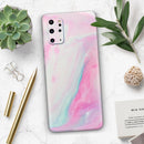 Marbleized Soft Pink - Premium Vinyl Skin Decal for Samsung Galaxy S25 Ultra, S24, S23, S22 & All Galaxy S Models