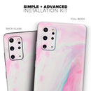 Marbleized Soft Pink - Premium Vinyl Skin Decal for Samsung Galaxy S25 Ultra, S24, S23, S22 & All Galaxy S Models