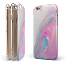 Marbleized Soft Pink and Blue Paradise iPhone 6/6s or 6/6s Plus 2-Piece Hybrid INK-Fuzed Case