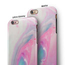 Marbleized Soft Pink and Blue Paradise iPhone 6/6s or 6/6s Plus 2-Piece Hybrid INK-Fuzed Case