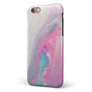 Marbleized Soft Pink and Blue Paradise iPhone 6/6s or 6/6s Plus 2-Piece Hybrid INK-Fuzed Case