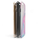 Marbleized Soft Pink and Blue Paradise iPhone 6/6s or 6/6s Plus 2-Piece Hybrid INK-Fuzed Case