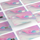 Marbleized Soft Pink and Blue Paradise - Premium Protective Decal Skin-Kit for the Apple Credit Card