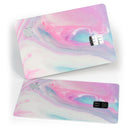 Marbleized Soft Pink and Blue Paradise - Premium Protective Decal Skin-Kit for the Apple Credit Card