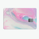 Marbleized Soft Pink and Blue Paradise - Premium Protective Decal Skin-Kit for the Apple Credit Card