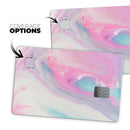 Marbleized Soft Pink and Blue Paradise - Premium Protective Decal Skin-Kit for the Apple Credit Card