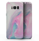 Marbleized Soft Pink and Blue Paradise - Samsung Galaxy S8 Full-Body Skin Kit