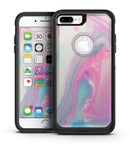 Marbleized Soft Pink and Blue Paradise - iPhone 7 or 7 Plus Commuter Case Skin Kit