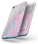 Marbleized Soft Pink and Blue Paradise - Skin-kit for the iPhone 8 or 8 Plus