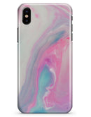 Marbleized Soft Pink and Blue Paradise - iPhone X Clipit Case