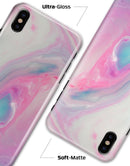 Marbleized Soft Pink and Blue Paradise - iPhone X Clipit Case