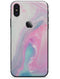 Marbleized Soft Pink and Blue Paradise - iPhone X Skin-Kit