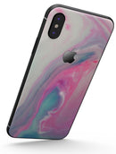 Marbleized Soft Pink and Blue Paradise - iPhone X Skin-Kit