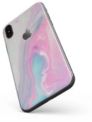 Marbleized Soft Pink and Blue Paradise - iPhone X Skin-Kit