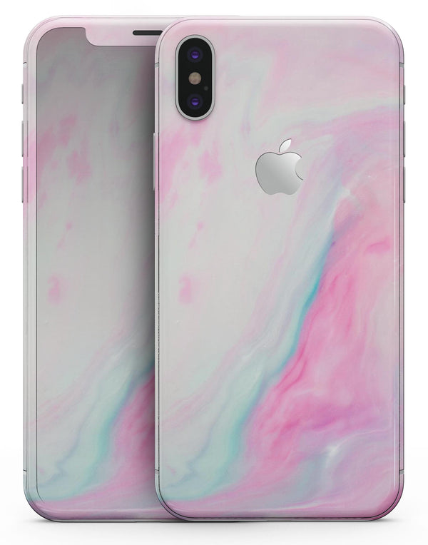 Marbleized Soft Pink - iPhone X Skin-Kit