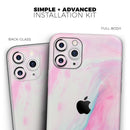Marbleized Soft Pink - Vinyl Skin Wrap for iPhone 17 Pro Max, 17 Pro, 17 Air, 17, 16 & All Models — Soft Matte or Ultra Gloss