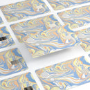 Marbleized Swirling Blue and Gold - Premium Protective Decal Skin-Kit for the Apple Credit Card