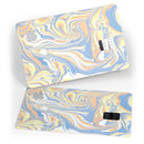 Marbleized Swirling Blue and Gold - Premium Protective Decal Skin-Kit for the Apple Credit Card