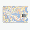 Marbleized Swirling Blue and Gold - Premium Protective Decal Skin-Kit for the Apple Credit Card