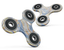 Marbleized Swirling Blue and Gold Full-Body Fidget Spinner Skin-Kit
