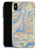 Marbleized Swirling Blue and Gold - iPhone X Clipit Case