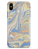 Marbleized Swirling Blue and Gold - iPhone X Clipit Case