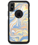 Marbleized Swirling Blue and Gold - iPhone X OtterBox Case & Skin Kits