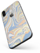 Marbleized Swirling Blue and Gold - iPhone X Skin-Kit