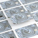 Marbleized Swirling Blue and Gray - Premium Protective Decal Skin-Kit for the Apple Credit Card