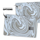 Marbleized Swirling Blue and Gray - Premium Protective Decal Skin-Kit for the Apple Credit Card
