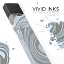 Marbleized Swirling Blue and Gray - Premium Decal Protective Skin-Wrap Sticker compatible with the Juul Labs vaping device