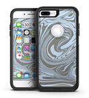 Marbleized Swirling Blue and Gray - iPhone 7 or 7 Plus Commuter Case Skin Kit
