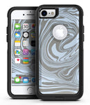 Marbleized Swirling Blue and Gray - iPhone 7 or 8 OtterBox Case & Skin Kits