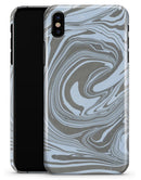 Marbleized Swirling Blue and Gray - iPhone X Clipit Case