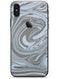 Marbleized Swirling Blue and Gray - iPhone X Skin-Kit