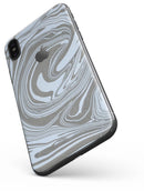 Marbleized Swirling Blue and Gray - iPhone X Skin-Kit