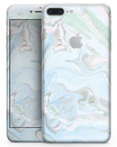 Marbleized Swirling Blue v2 - Skin-kit for the iPhone 8 or 8 Plus