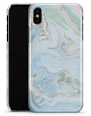 Marbleized Swirling Blue v2 - iPhone X Clipit Case
