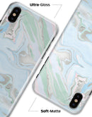 Marbleized Swirling Blue v2 - iPhone X Clipit Case