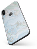 Marbleized Swirling Blue v2 - iPhone X Skin-Kit