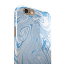 Marbleized Swirling Blues iPhone 6/6s or 6/6s Plus 2-Piece Hybrid INK-Fuzed Case