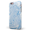 Marbleized Swirling Blues iPhone 6/6s or 6/6s Plus 2-Piece Hybrid INK-Fuzed Case
