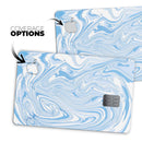 Marbleized Swirling Blues - Premium Protective Decal Skin-Kit for the Apple Credit Card