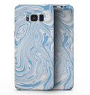 Marbleized Swirling Blues - Samsung Galaxy S8 Full-Body Skin Kit