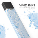 Marbleized Swirling Blues - Premium Decal Protective Skin-Wrap Sticker compatible with the Juul Labs vaping device