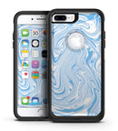 Marbleized Swirling Blues - iPhone 7 or 7 Plus Commuter Case Skin Kit