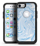 Marbleized Swirling Blues - iPhone 7 or 7 Plus Commuter Case Skin Kit